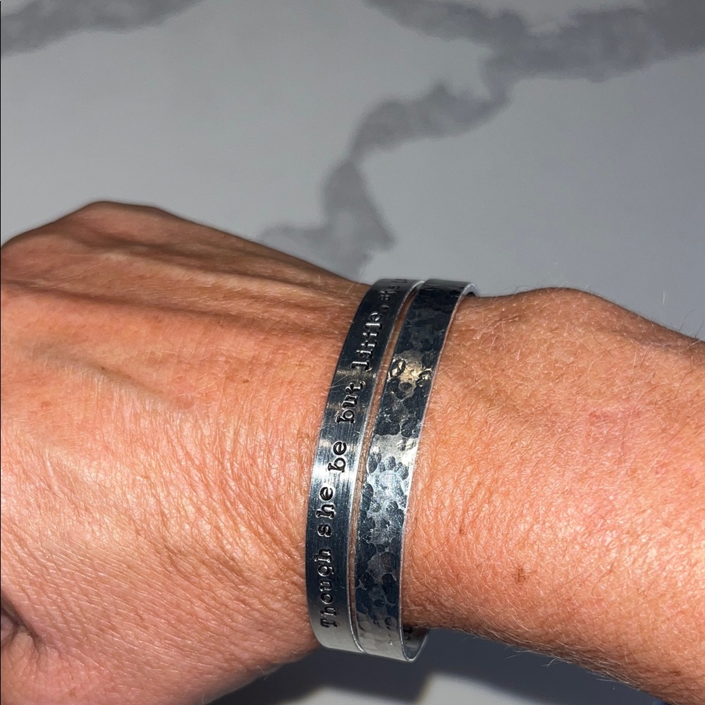 NWOT-Metal Engraved Cuff Bracelets